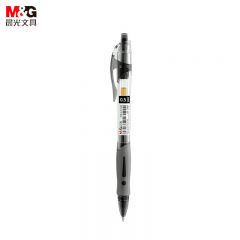 晨光（M&G） GP1008中性笔0.5黑色子弹头签字笔按动碳素笔办公用水笔
