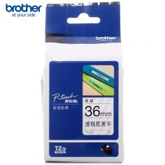 兄弟 标签机色带36mm透明底黑字TZe-161（个）