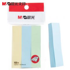 晨光 YS-12文具300张3色便利贴小条 粘性标签贴姓名贴三分条 76*17mm记事留言贴 本