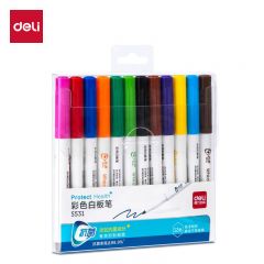 得力 彩色白板笔（混）S531  盒
