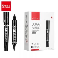 齐心 快干双头记号笔 MK832 10支/盒