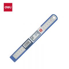 得力 不锈钢尺/塑料直尺子 8462  测量绘图刻度尺子 办公用品不锈钢20cm/只