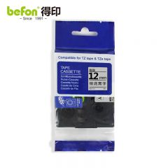 得印 标签机色带不干胶标签纸色带12mm AZe-931银底黑字TZc TZe 个