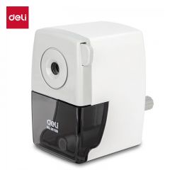 得力(deli) 0610B简约手摇学生削笔机/铅笔削笔器/转笔刀 白色