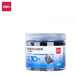 得力 长尾夹票夹 8565S 黑色  筒