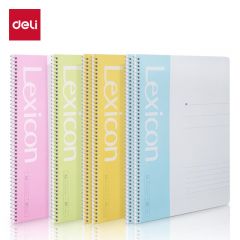 得力（deli） 笔记本线圈本螺旋笔记本子记事本办公记录本软面抄 (7689)A4*80页