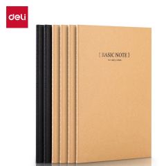 得力(deli)6本A5 40张/80页牛皮纸缝线软抄本办公用品 工作记事本33457