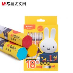 晨光（M&G） 18色经典六角油画棒蜡笔 丝滑易上色 安全配方 儿童涂鸦笔 米菲系列油性蜡笔 MF9012-1