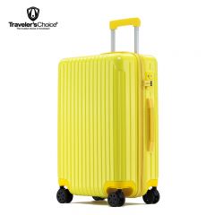 旅选（Traveler'sChoice） TC-LX80173 青春简约条纹拉杆箱 黄色 28寸