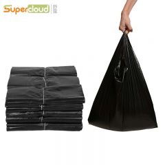 舒蔻(Supercloud) 垃圾袋手提 33*52cm*35只 2丝 黑色 捆