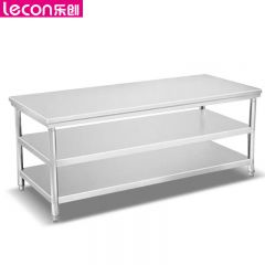 乐创（lecon） LC-J-ST1060商用三层工作台 不锈钢工作台操作台 1000*600*800mm