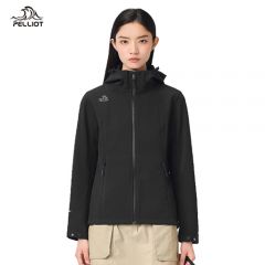 伯希和（Pelliot） 秋软壳冲锋保暖外套女 12230602 曜石黑 S