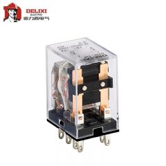 德力西电气（DELIXI ELECTRIC）继电器套装CDZ9-52P AC220V小型继电器底座单买AC220V2开2闭 8脚5A带LED指示灯