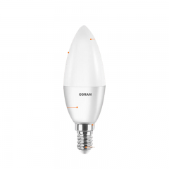 欧司朗（OSRAM） LED灯泡 星亮B型蜡烛灯尖泡 E14 4.9W 4000K 黄光