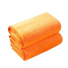 兰诗（LAUTEE） 加厚纤维毛巾定制毛巾吸水巾桔色30*60cm10条装 DA1079