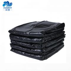 兰诗（LAUTEE）加厚加大平口黑色大垃圾袋酒店环卫物业 60*80cm* 50个/包