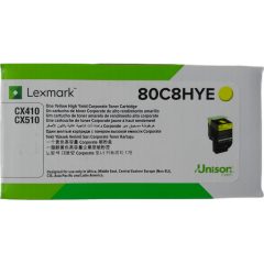 利盟（Lexmark）80C8HYE 黄色粉盒 适用 CX410de CX510de/dhe（约3000页）