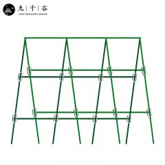 九千谷 园艺支架阳台花园植物攀爬架豆角黄瓜架种菜支撑架 三横六竖90*90cm(配3个A夹6个铁扣)管径11mm7055