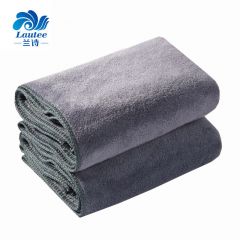 兰诗（LAUTEE） 加厚超细纤维毛巾定制毛巾超强吸水巾灰色 30*70cm10条装 FW-2046