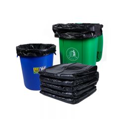 兰诗（LAUTEE） 加厚加大平口黑色大垃圾袋酒店环卫物业 70*90cm（50个）/包 DA4003