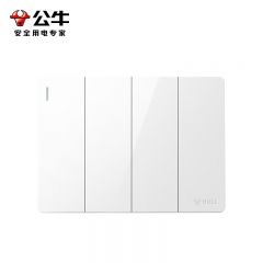 公牛(BULL) G59K411 明装大板开关插座 四开单控开关