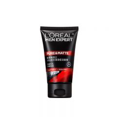 欧莱雅（L'OREAL）男士火山岩控油清痘洁面膏100ml质地柔软泡沫丰富