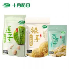 十月稻田（SHIYUEDAOTIAN） 莲子250g+银耳200g+百合干100g 干货炖汤食材家庭煲汤汤料银耳百合莲子羹