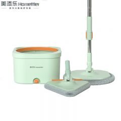 美添乐（HoMettler） 家用净污分离平板拖把2布+玻璃擦+清洁片净污分离加大方桶