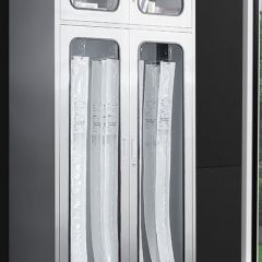 汇云星 304不锈钢 1800高对开四门导管柜四排挂钩 1200*400*1800