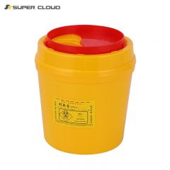 舒蔻   医疗利器盒锐器盒黄色多规格垃圾桶医院诊所一次性废物收纳桶 圆形桶15L【10个装】