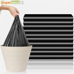 舒蔻 （Supercloud） 垃圾袋家用手提式小号黑色背心式大号拉圾桶商用酒店物业加厚塑料袋 51*82/35个