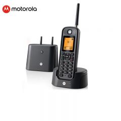 摩托罗拉（MOTOROLA） O201C 远距离数字无绳电话机 无线座机 子母机单机 办公家用 中英文可扩展 豪宅别墅黑色