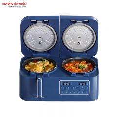 摩飞电器（Morphyrichards） 双胆电饭煲电饭锅 家用多功能2+2L双胆双控二合一煮饭微压煲汤低糖煮饭煲煲汤锅 MR8501轻奢蓝