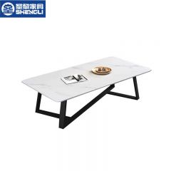 圣黎 办公沙发茶几组合商务接待沙发会客洽谈沙发  方茶几 60*60*45cm