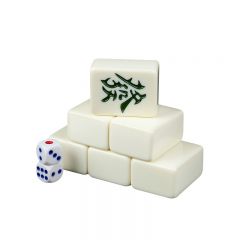 劲邦 麻将牌家用手搓玉石大号手打麻将套装144张含手提包骰子 (象牙色升级版42mm) JB0182