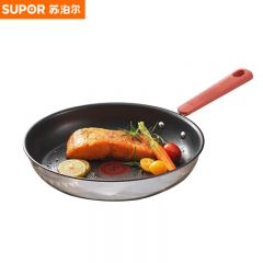 苏泊尔(SUPOR) SJ26CC1 极光煎锅火红点聚油不粘锅牛排锅煎盘耐磨可进洗碗机26cm
