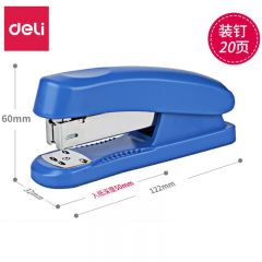 得力(deli)12#可旋转省力型订书器订书机 学生办公用装订机 蓝色 0325