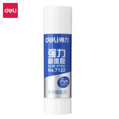 得力 7122 强粘性PVP材质固体胶水/胶棒21g 办公用品 12只/整盒装