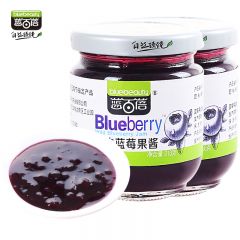 蓝百蓓(bluebeauty) 野生蓝莓果酱210g×2瓶