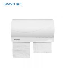 瑞沃 V-7301白色 防水抽纸盒壁挂式双卷纸盒免打孔 个