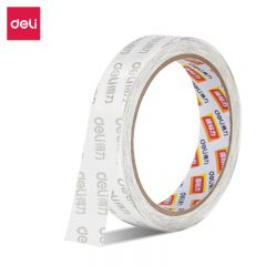 得力（deli） 30413棉纸双面胶带18mm*10m*90um白色强力款