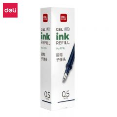 得力（deli）6916中性笔替芯0.5mm子弹头 墨蓝 20支/盒 拔帽中性笔替芯 办公签字笔水笔替芯