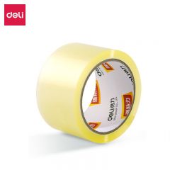 得力（deli）JD152封箱胶带60mm*60y*45μm透明黄6卷/筒封箱胶带快递打包宽胶带封箱带胶带纸