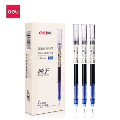 得力（deli） S865直液式走珠笔0.38mm全针管学生中性笔水笔签字笔 水笔走珠笔