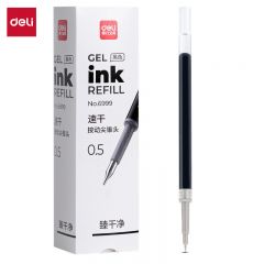 得力（deli）6999中性笔替芯速干按动尖锥头速干按动尖锥头0.5mm 黑色